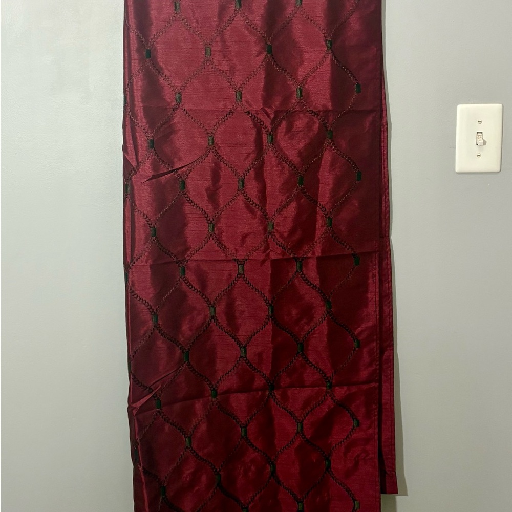 Elegant Burgundy Curtain Panel - Picture 1 of 6